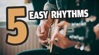 5 Easy Guitar Strumming Patterns in 4/4