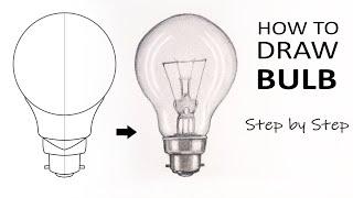 How to Draw Realistic BULB | Easy BULB Shading Technique for beginners | Light Bulb Sketch -ART Tube