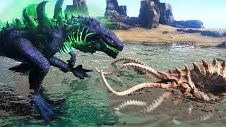 KRAKEN Vs GODZILLA!!! - ARK Survival Evolved Modded