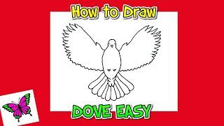 How to draw a Dove (easy step by step)| Dove drawing tutorial