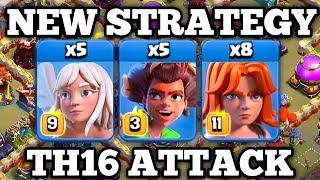 TH16 NEW STRATEGY! ROOT RIDER WITH VALKYRIE ATTACK STRATEGY | Clash of Clans | Cwl Attack