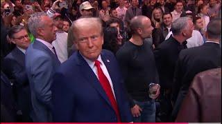  President-elect Donald Trump arrives at Madison Square Garden alongside Joe Rogan #UFC309