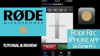 Rode Rec App Tutorial vs Zoom H1