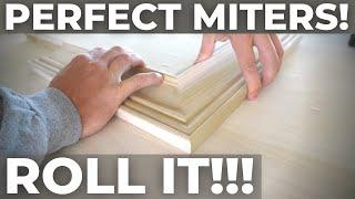 The Most Important Trick for Perfect Casing & Crown Miters - ROLL IT!
