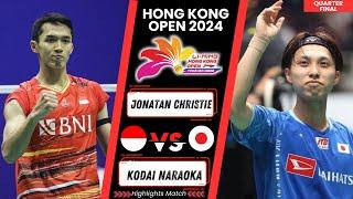 Jonatan Christie (INA) vs Kodai Naraoka (JPN) Lining Hongkong Open 2024 Badminton