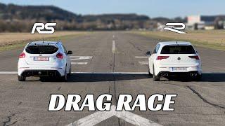 Ford Focus RS gegen VW Golf R 20 Years - Drag Race