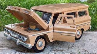 Wood SUV - Chevrolet Suburban Car Out of Wood - Awesome Woodcraft