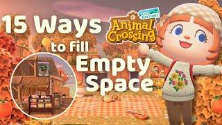 How to Fill Empty Space on Your Animal Crossing Island!! // 15 Ideas