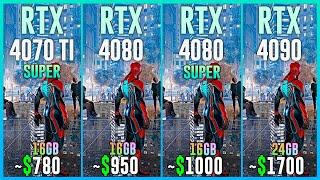 RTX 4070 TI SUPER vs RTX 4080 vs RTX 4080 SUPER vs RTX 4090 - Test in 25 Games