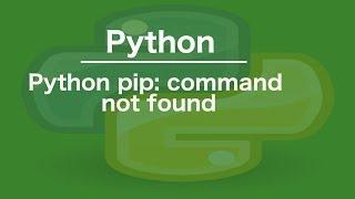 python pip: command not found