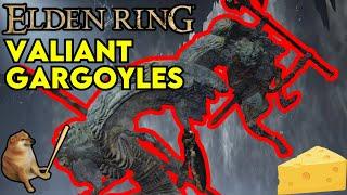 Elden Ring: Valiant Gargoyles CHEESE Easy Boss Guide