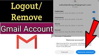 How To Logout Gmail Account From Android Phone 2023