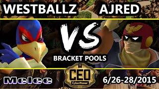 CEO 2015 - Westballz (Falco, Fox) Vs. Ajred (Captain Falcon) SSBM Bracket Pools - Smash Melee