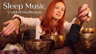 Soft Spoken Bowls Meditation for SLEEP  ASMR, Qi Sounds, Sleep Music, Himalayan Singing Bowls