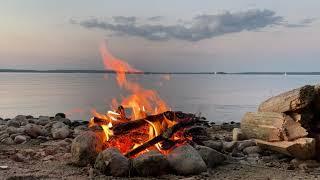 Костёр на берегу озера | Sunset campfire |