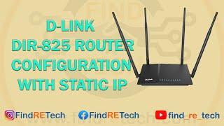 Dlink DIR 825 WiFi Router Configuration Step by Step with Static IP