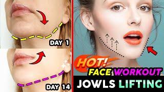 Jowls Lift Exercise for Sagging Jowls | Get rid of Jowls and Marionette lines, Lower FaceLift