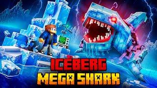 A MEGA SHARK IN CHASING ME ON AN ICEBERG IN MINECRAFT!