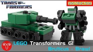 Lego Transformers MOC Micro G1 Brawl Bruticus/Combaticon Instruction Mini Tank Tutorial