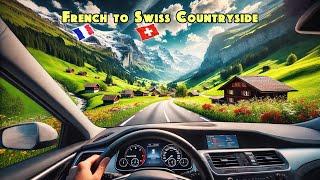 Scenic Drive from East France to Basel Switzerland - 4K Europe tour