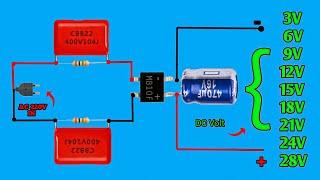 Mb10f bridge rectifier se led drive circuit banaye |. 3V 6V 9V 12V 15V 18V 21V DC