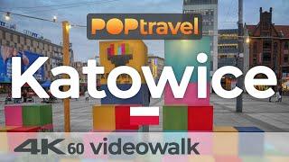 Walking in KATOWICE / Poland - 4K 60fps (UHD)