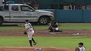 A.J. Burnett hurls a warmup pitch that SHATTERS a car glass window!