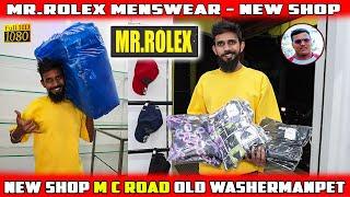 Mr.Rolex Menswear Chennai || New Shop in Old Washermenpet || Rider Machine Vlogs