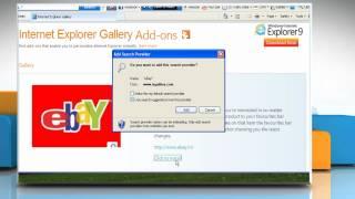 Internet Explorer® 8: How to add new search providers on Windows® XP?