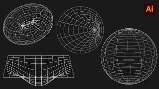 How to make 3D Wireframe graphics in Adobe Illustrator