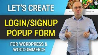 How to Create Popup Login Form in Wordpress and Woocommerce?