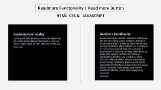How to Create Read More Button HTML CSS & Javascript | Read More Functionality In HTML CSS & Js