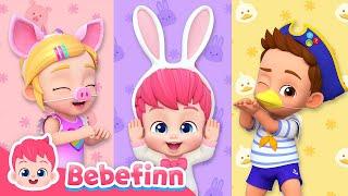 Five Little Animals Dancing on the FarmㅣEP143ㅣSong for KidsㅣBebefinn Nursery Rhymes