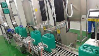 Fully Automatic Jerry can filling line for liquid chemicals