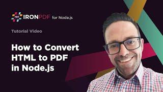 How to Convert HTML to PDF in Nodejs | IronPDF