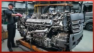 Man Fully Assembles Mercedes TRUCK ENGINE Perfectly | Start to Finish by @trucks_channel_razborgruz