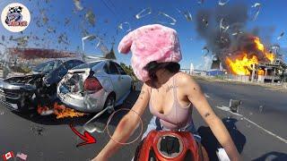 BRUTAL MOTORCYCLE CRASHES | CRAZY & EPIC Motorcycle Beginner Mistakes 2025 #12.