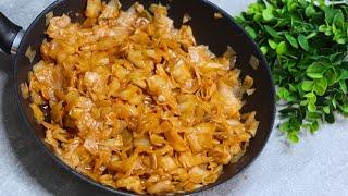 Grandma's Cabbage Feast - Braised White Cabbage - simple and quick recipe for braised cabbage