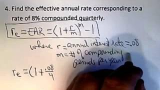 Effective Annual Rate Example