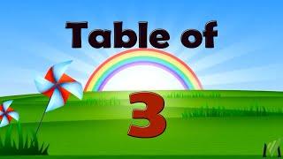 Table of Three 3 Tables Song - Maths Tables