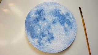 How to paint moon/ Acrylic painting tutorial for beginners