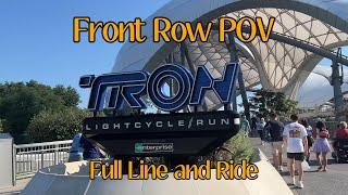 Tron Rollercoaster Front Row Full Ride POV Day time