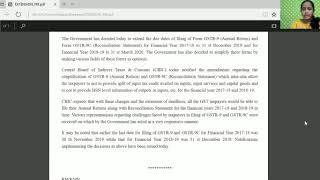 Changes in GSTR 9 and 9C Press Release by CMA Gayathri | Swastika Educonsult