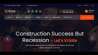 Kriate - Industrial Construction Website WordPress Theme | Factory, Company, Small Scale Industry