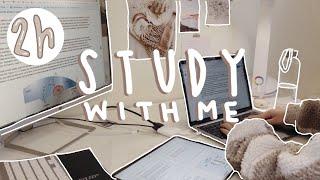 2h STUDY WITH ME with aesthetic lofi music