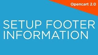 Setup Footer Information - OpenCart 2.0 - 2.X Video Tutorials for Beginners 009