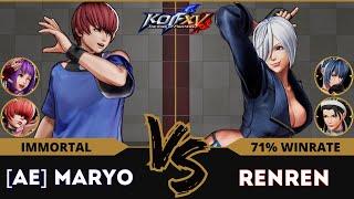 KOFXV️A.E MARYO (Chris/Athena/Shermie) vs RENREN (Angel/Leona/Chizuru)️Replay Match - 09/24