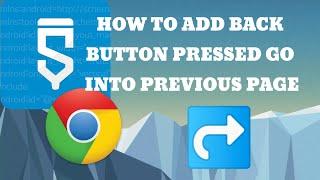 How to create back button in WebView in Sketchware. create with me.