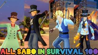 All Sabo in survival 100 Gameplay | One Piece Bounty Rush | OPBR