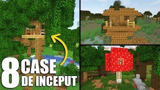 8 CASE DE INCEPUT SI USOR DE FACUT IN MINECRAFT!